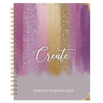 Mauve Paint Annual Planner - Undated