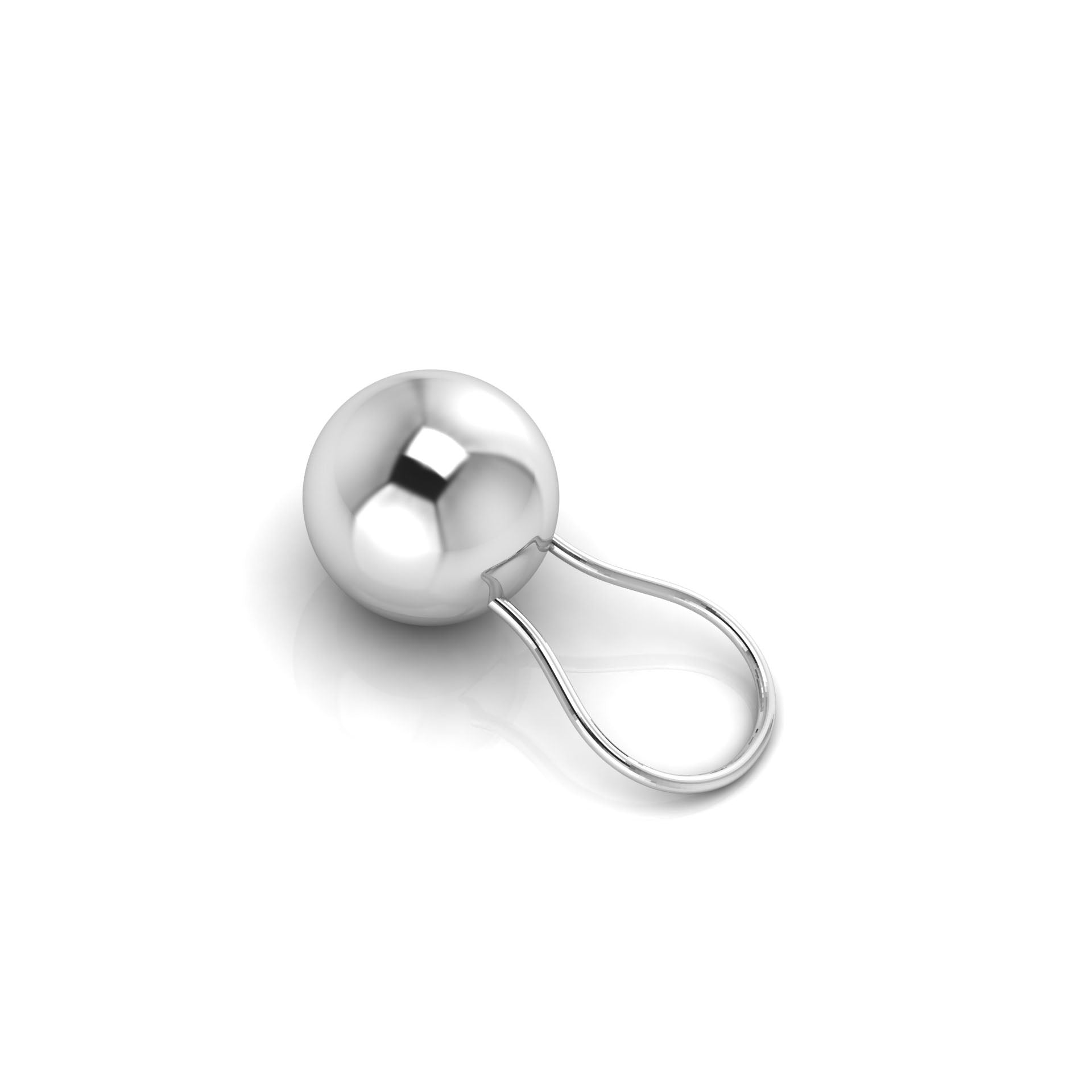 Sterling Silver Rattle - Ball