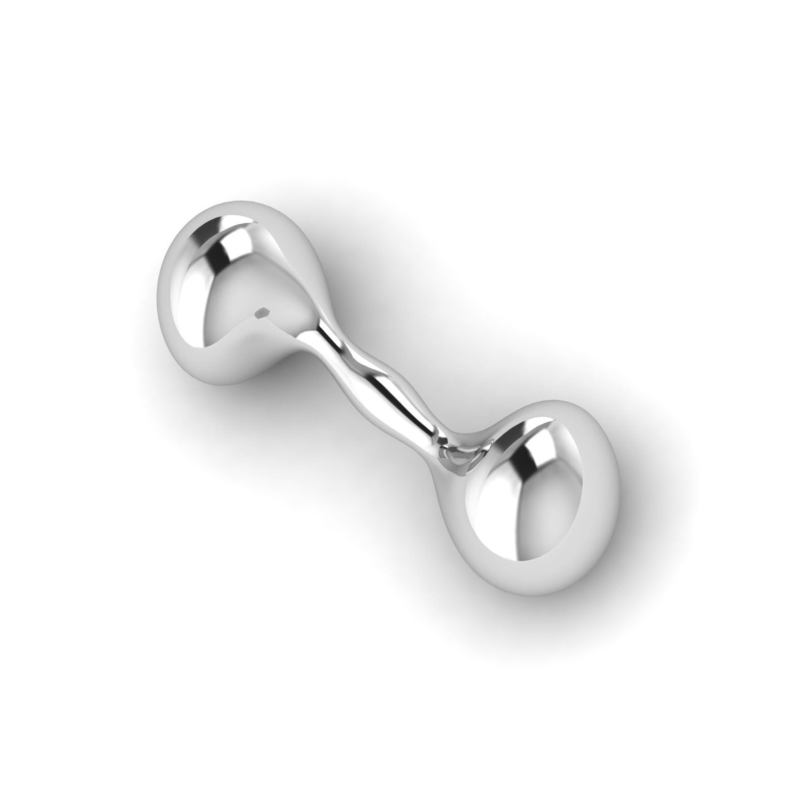 Sterling Silver Rattle - New Generation Dumbell Rattle