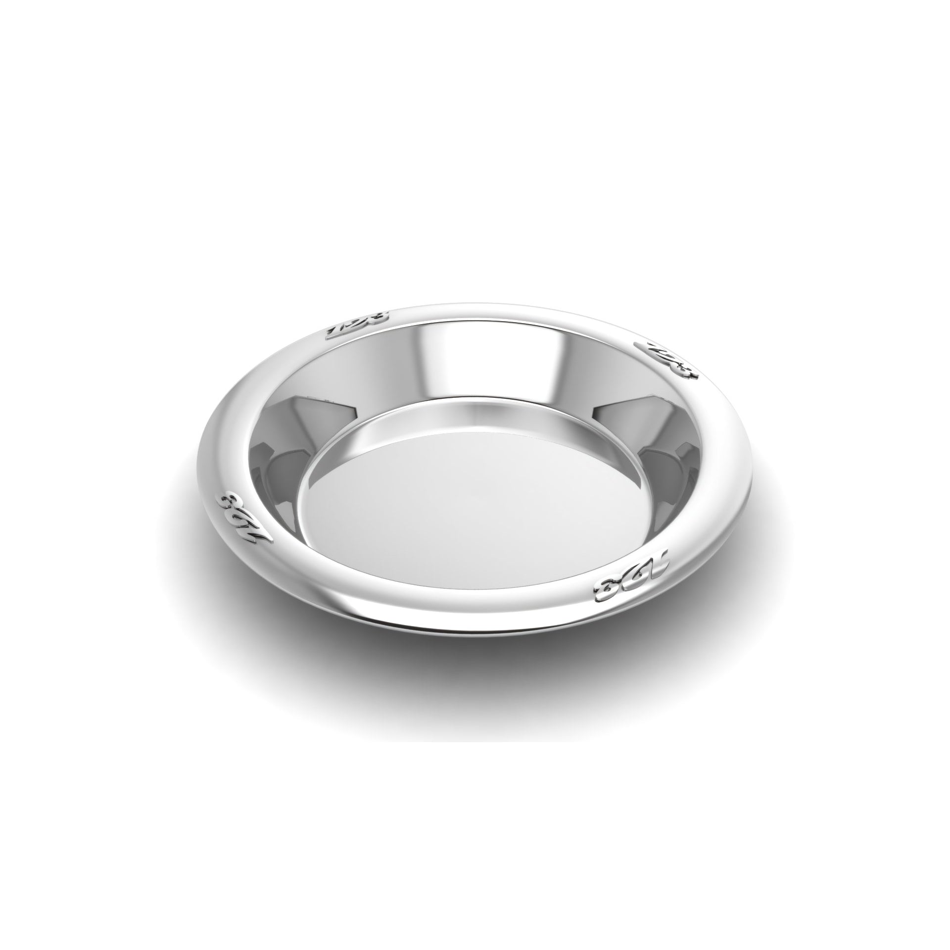 Sterling Silver Feeding Plate - 123