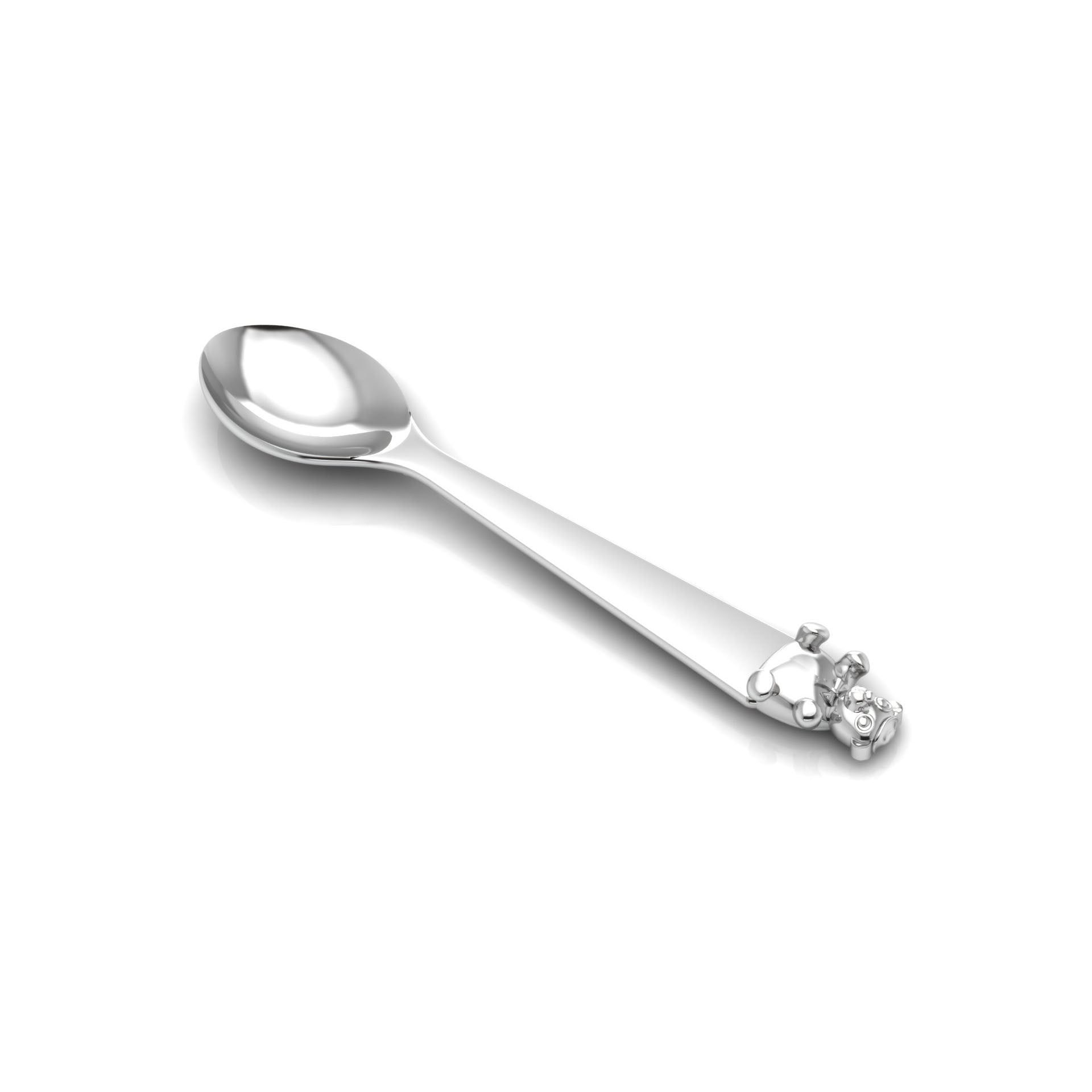 Sterling Silver Feeding Spoon - Teddy