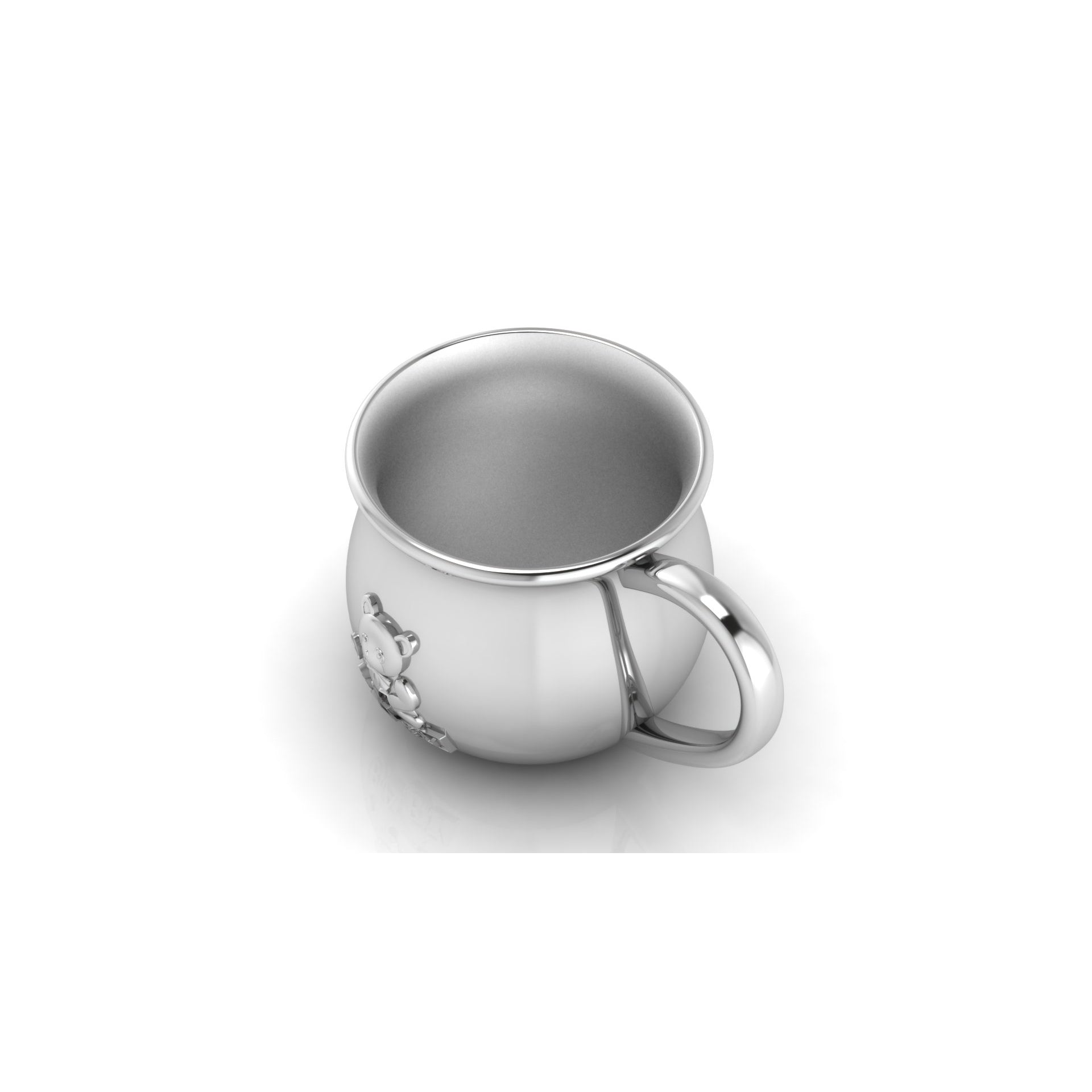 Sterling Silver Bluge Cup - Teddy Embossed