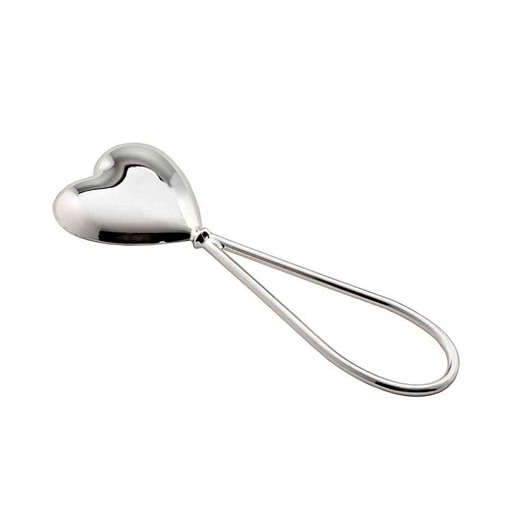 Frazer & Haws 92.5 Silver Plated Rattle - Heart Shape