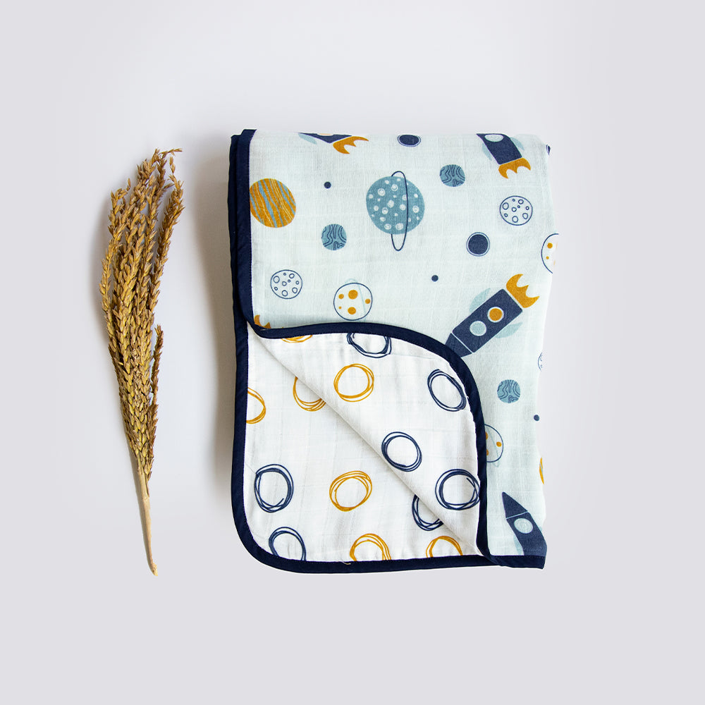 Child Of The Universe - Reversible Muslin Blanket