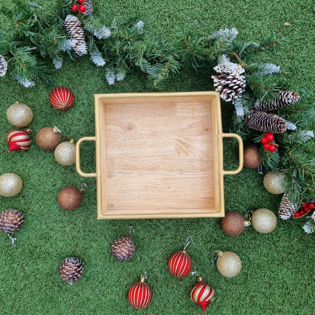Regal Tawny Wooden Basket