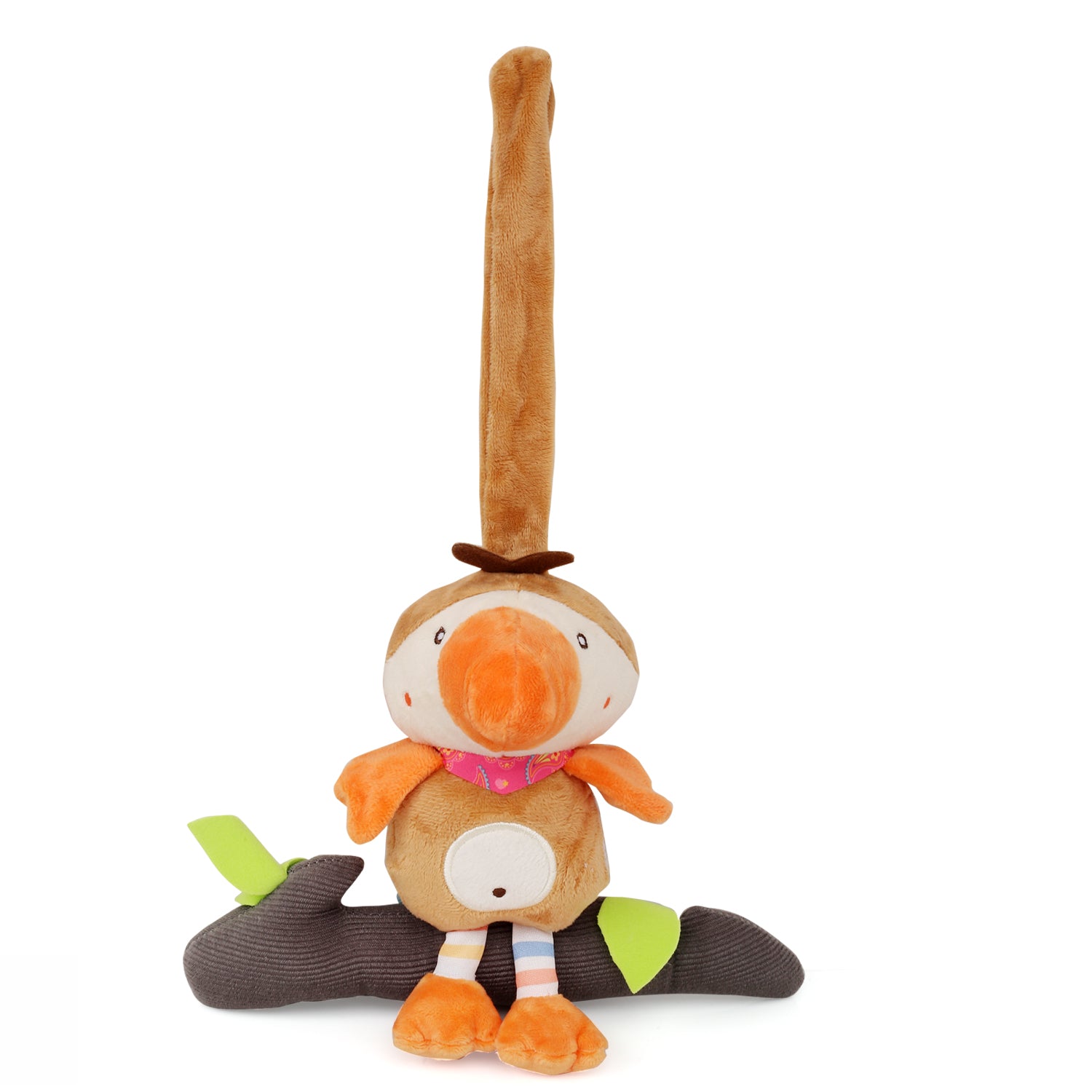 Baby Moo Bird Brown Hanging Pulling Toy