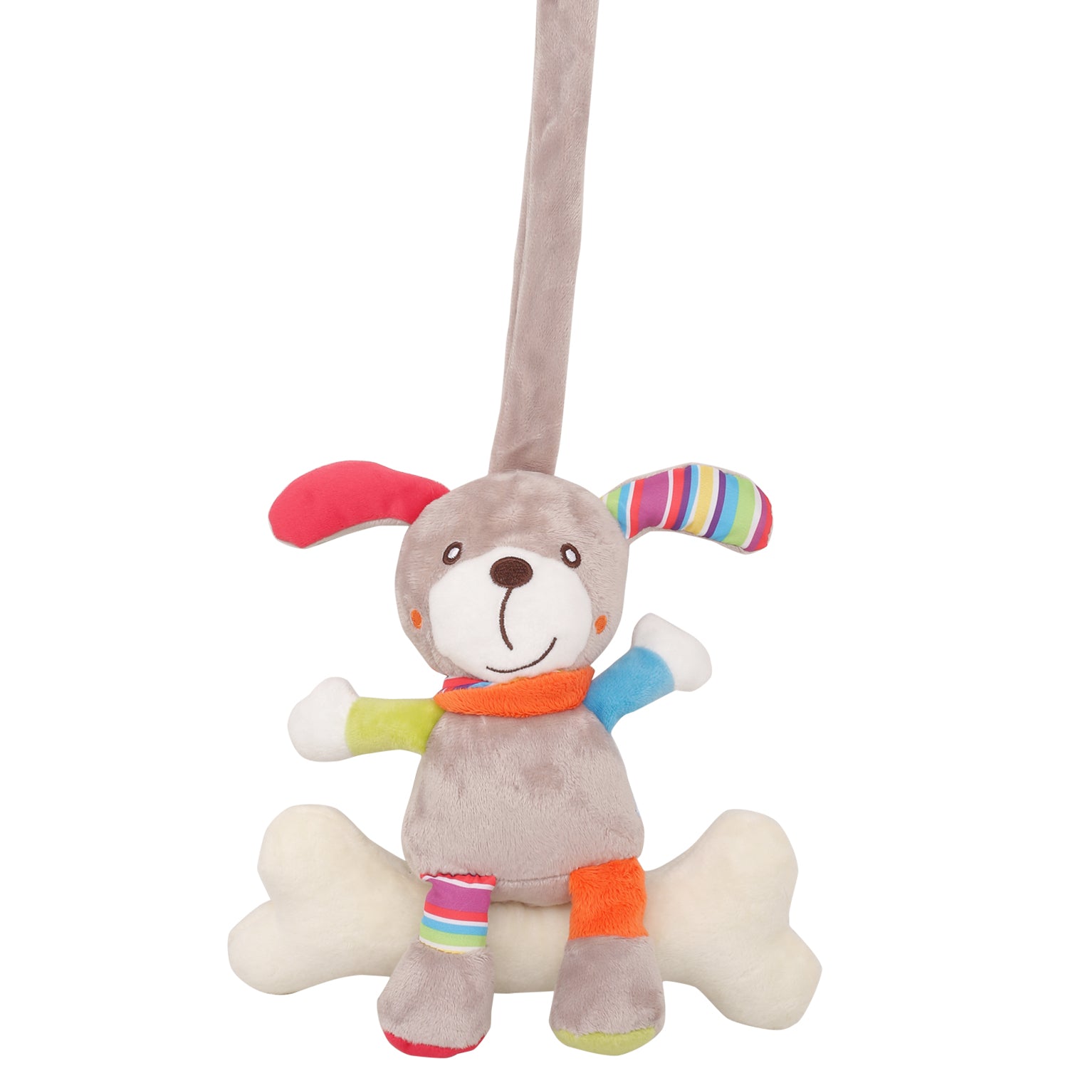 Baby Moo Dog Grey Hanging Pulling Toy