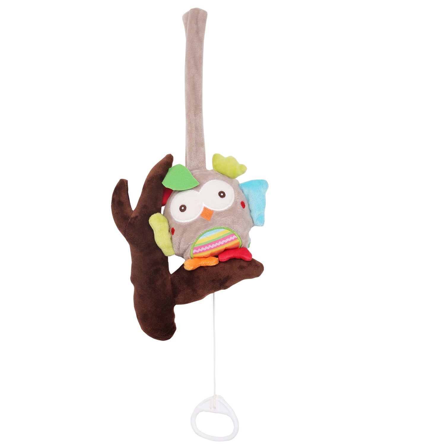 Baby Moo Owl Grey Hanging Pulling Toy