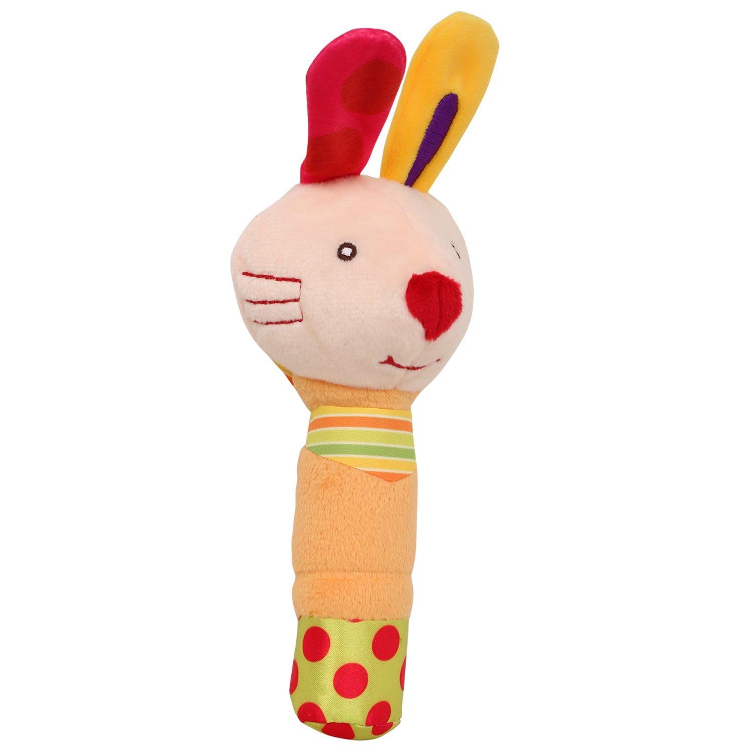 Baby Moo Big Earred Rabbit Multicolour Handheld Rattle