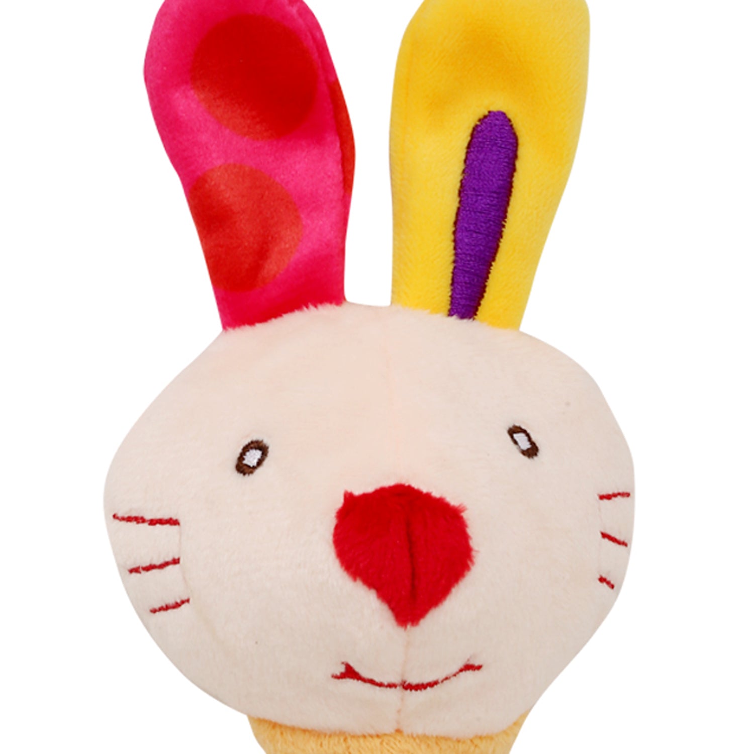 Baby Moo Big Earred Rabbit Multicolour Handheld Rattle