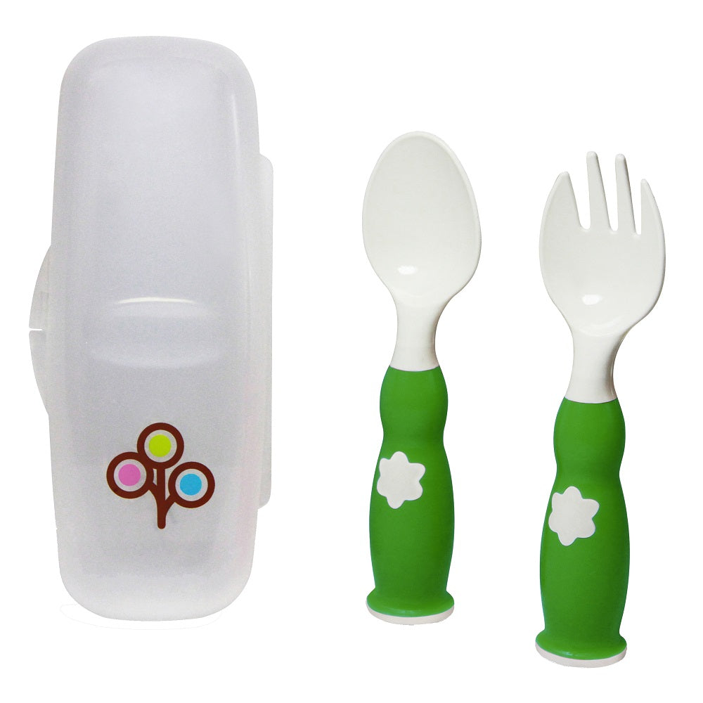 Zoli Fork & Spoon Set - Green