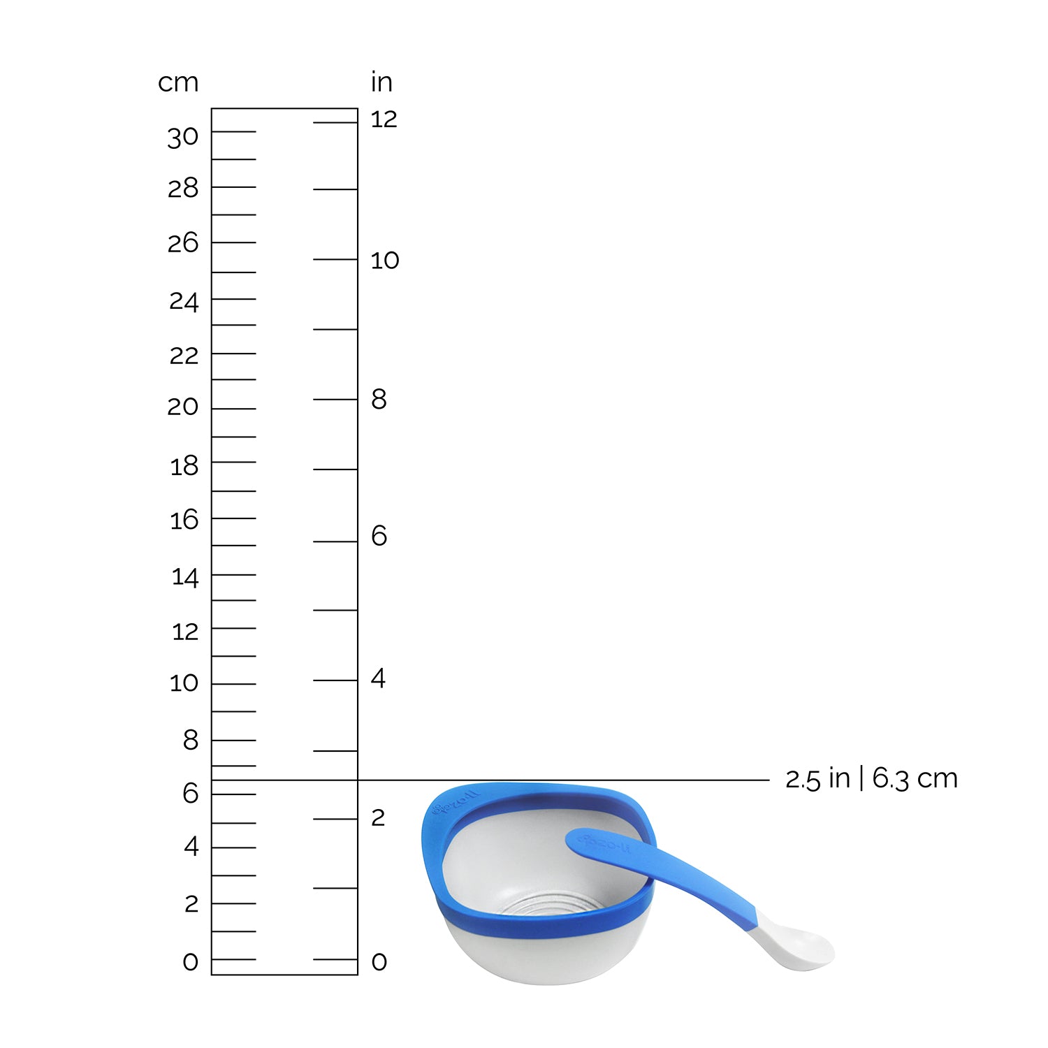 Zoli Mash Bowl and Spoon Kit - Blue