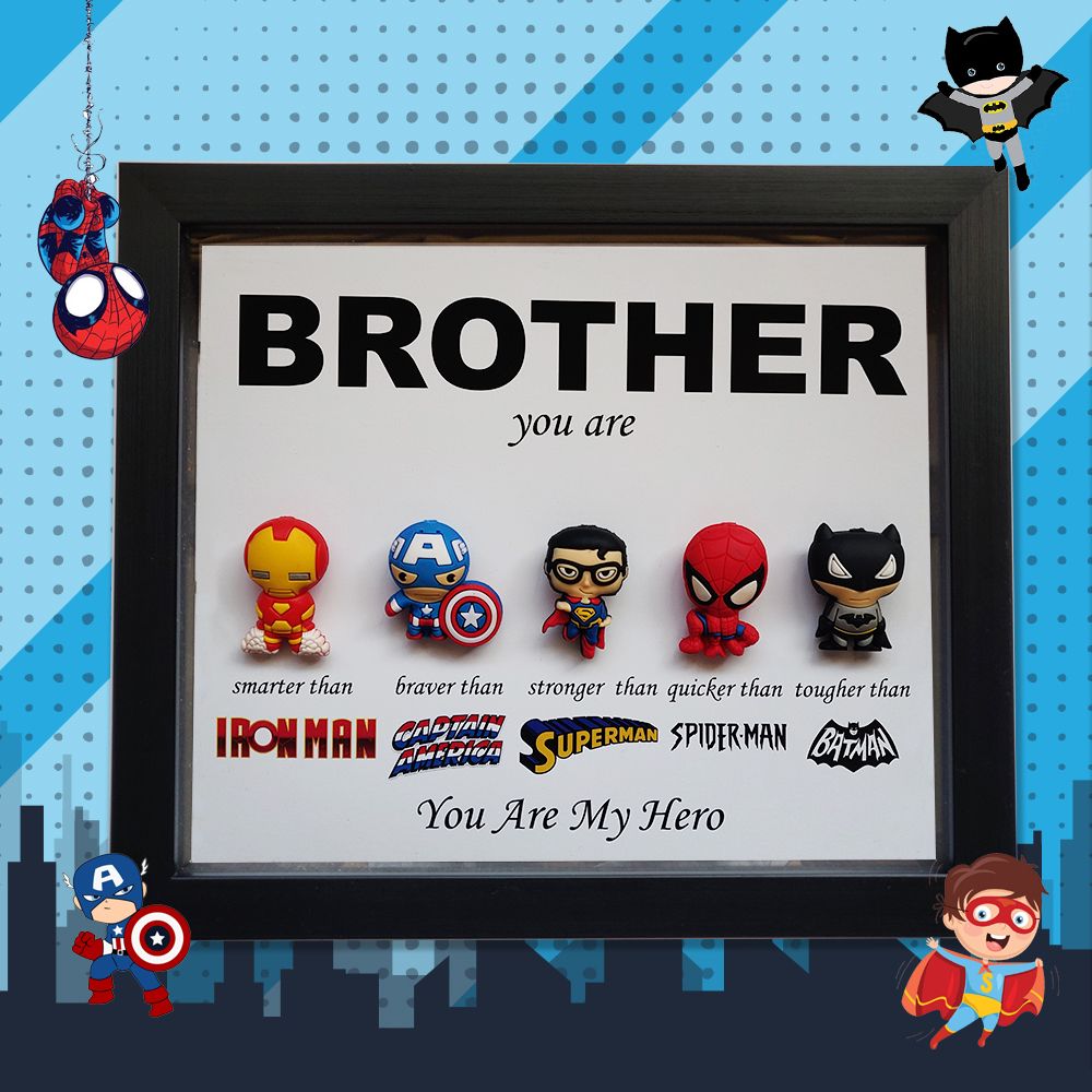 Bhai/ Brother 3D Super Hero Frame - Iron Man