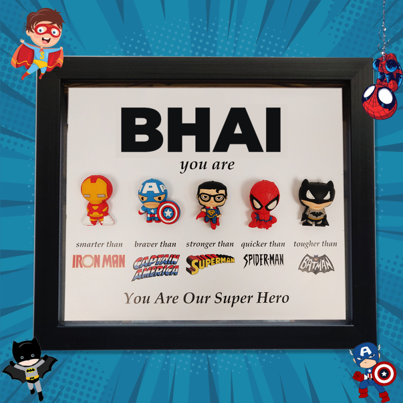 Bhai/ Brother 3D Super Hero Frame - Iron Man
