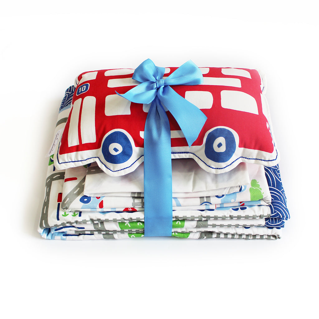 Bundle of Joy" Busy Street Double Bedsheet Set