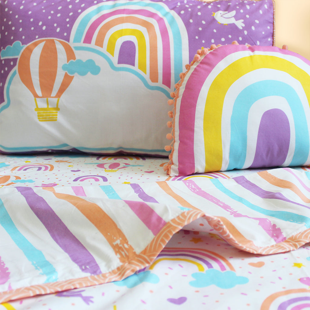 Over The Rainbow Single Bedsheet Bundle Of Joy