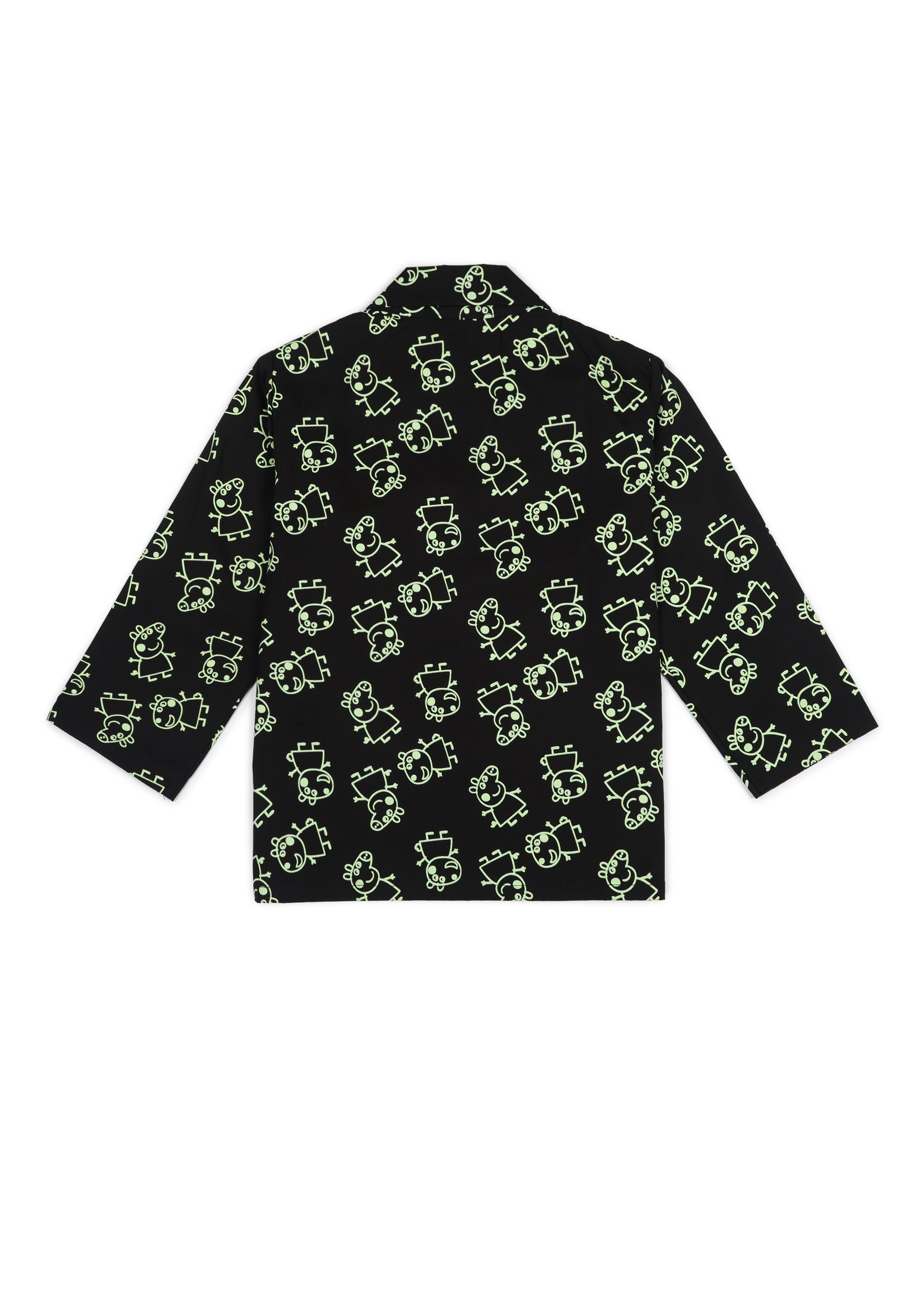 Shopbloom Glow in the Dark Peppa Print Long Sleeve Kids Night Suit