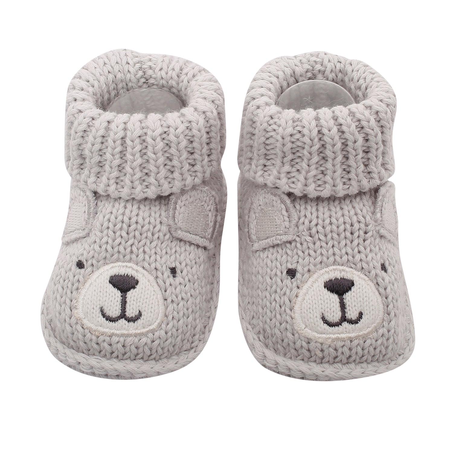 Baby Moo Bff Bear Grey Socks Booties
