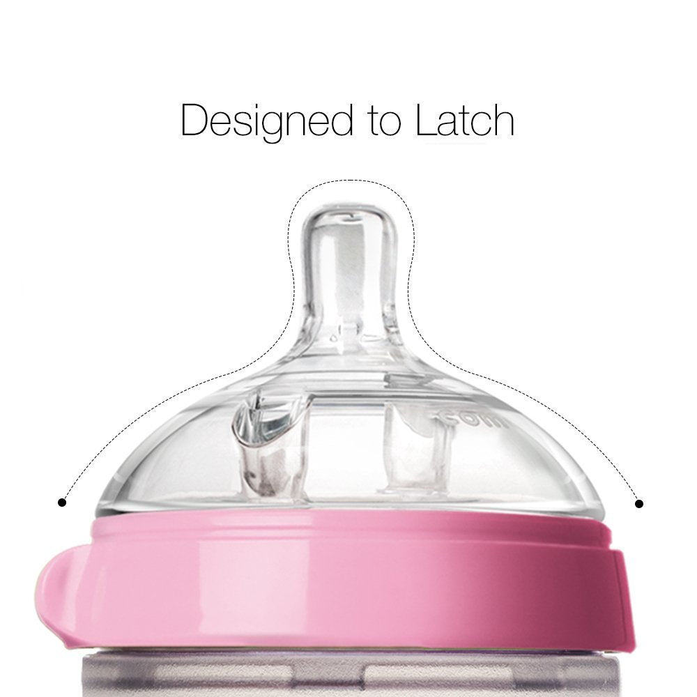 Comotomo Baby Bottle Bundle, Pink