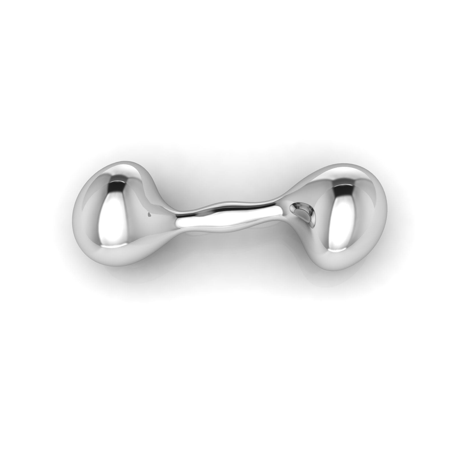 Sterling Silver Rattle - New Generation Dumbell Rattle