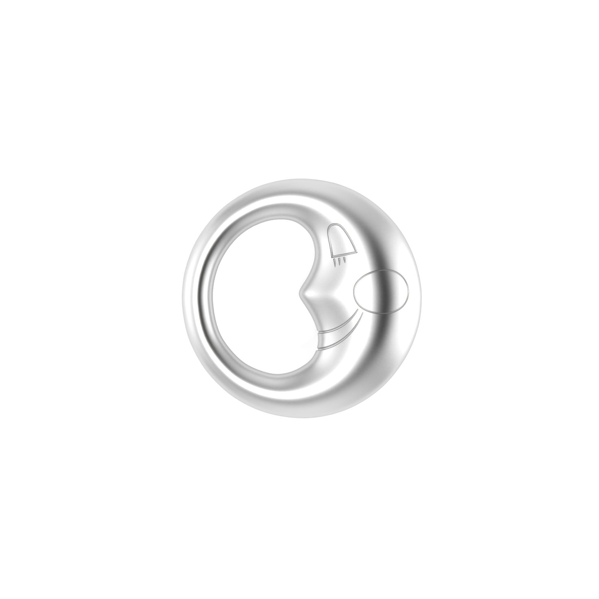 Sterling Silver Rattle - Moon