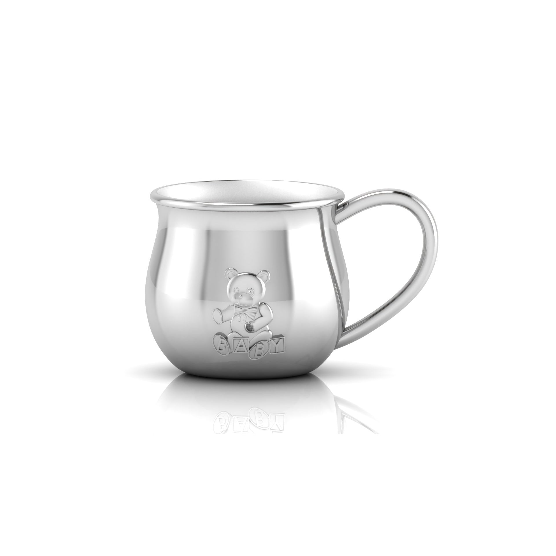 Sterling Silver Bluge Cup - Teddy Embossed