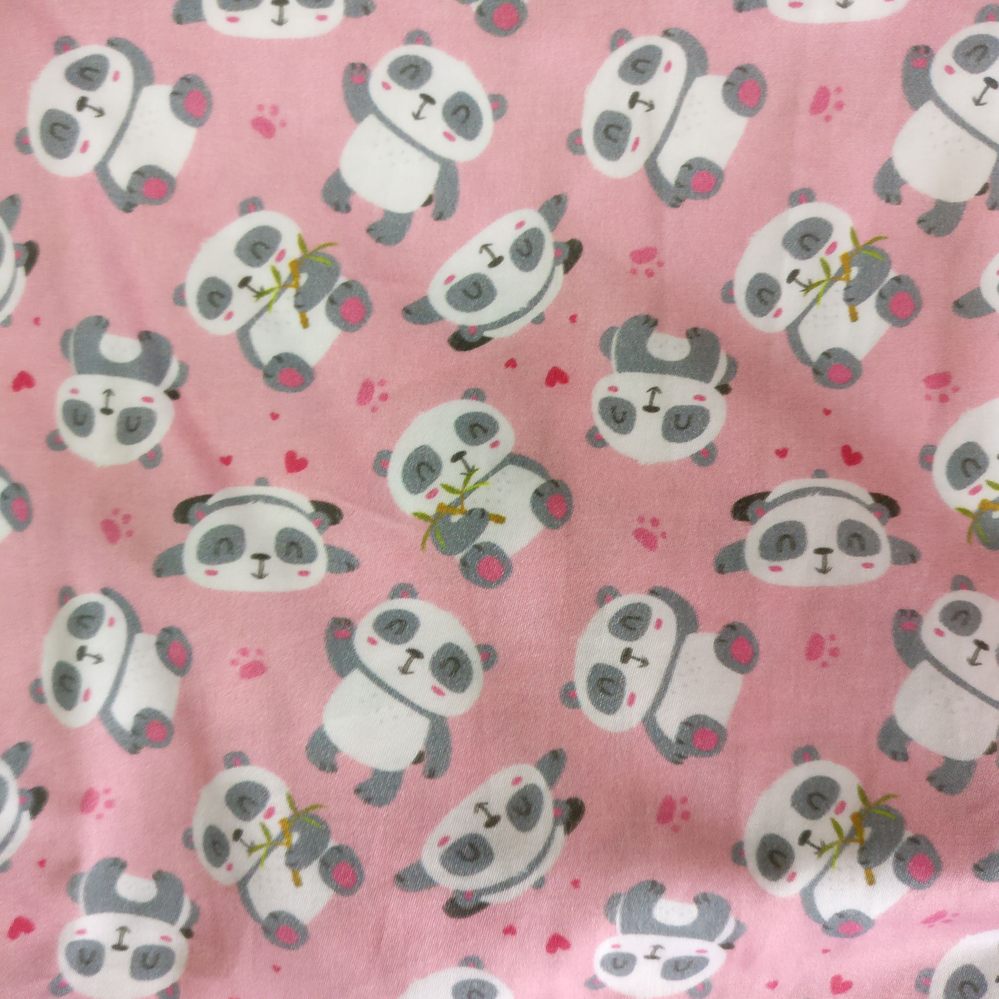 Kid's Pyjama Set - Baby Pandas on Pink