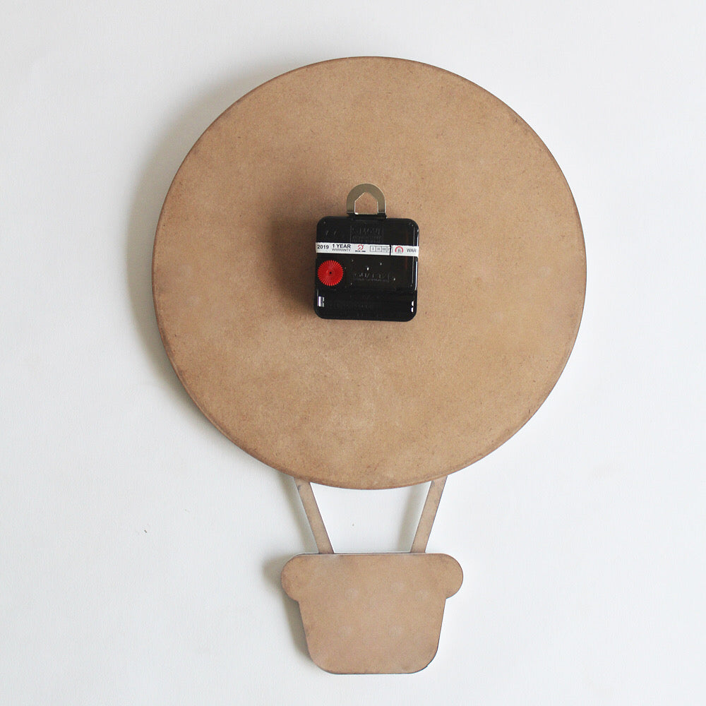 Hot Air Balloon Clock - Grey
