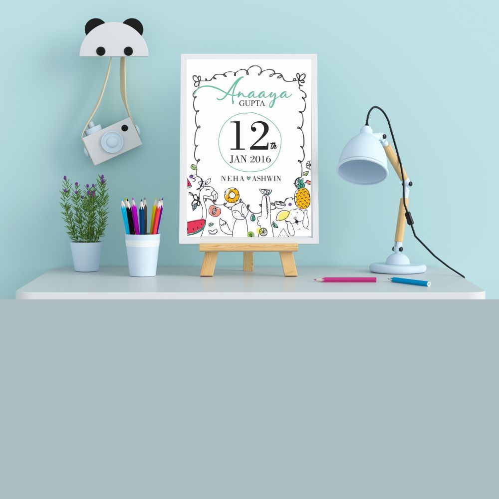 Birth Statistics Frame - Fruits