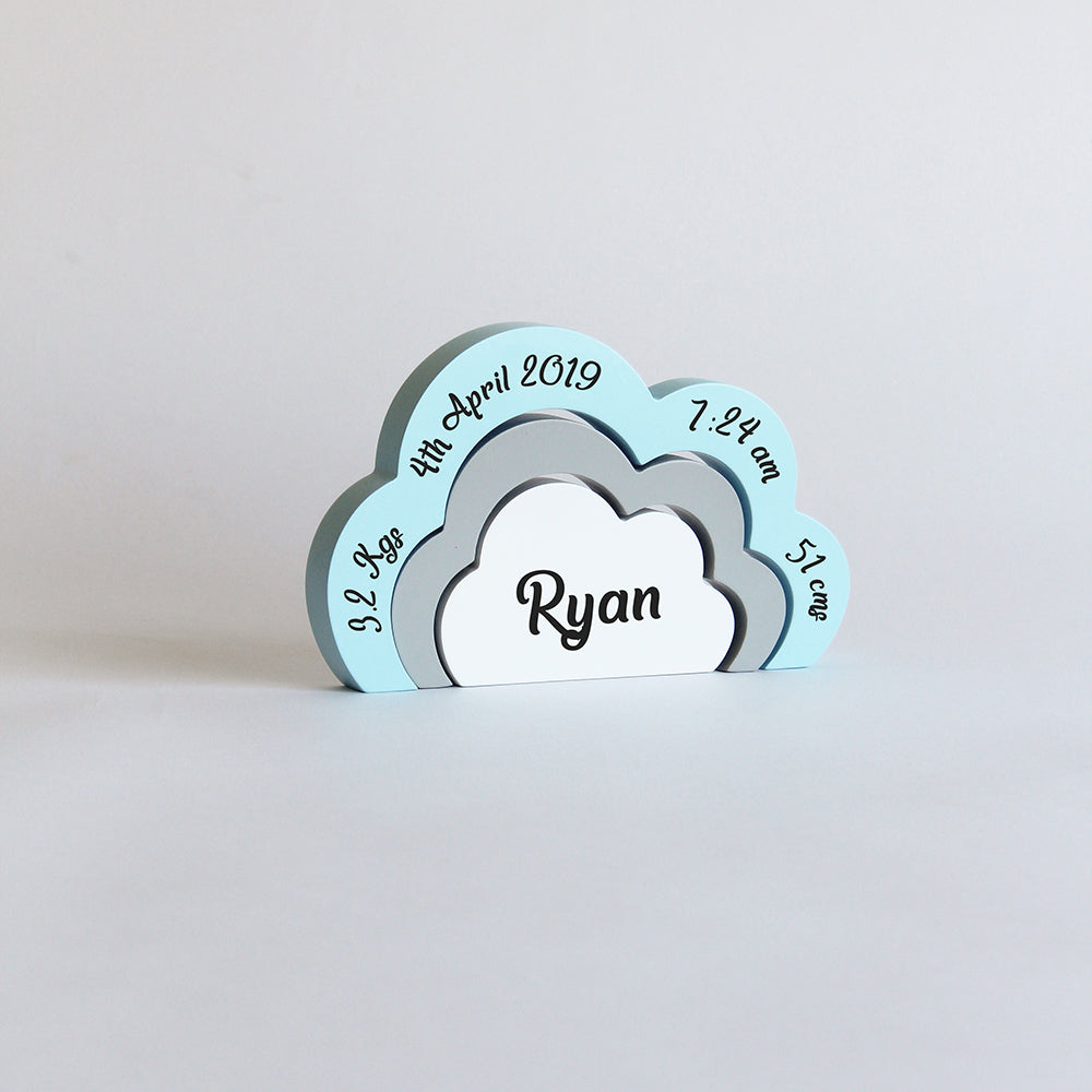 Birth Statistics Clouds, Blue