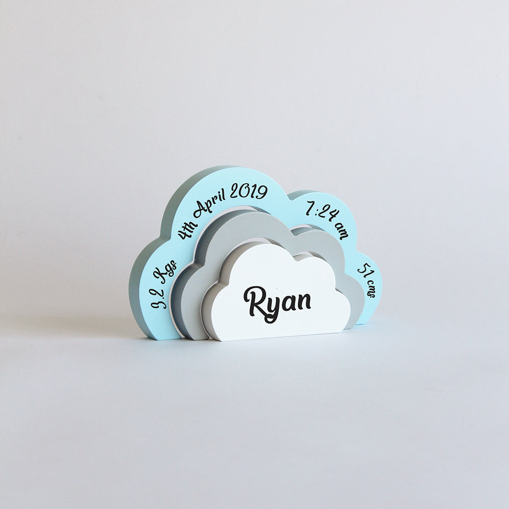 Birth Statistics Clouds, Blue