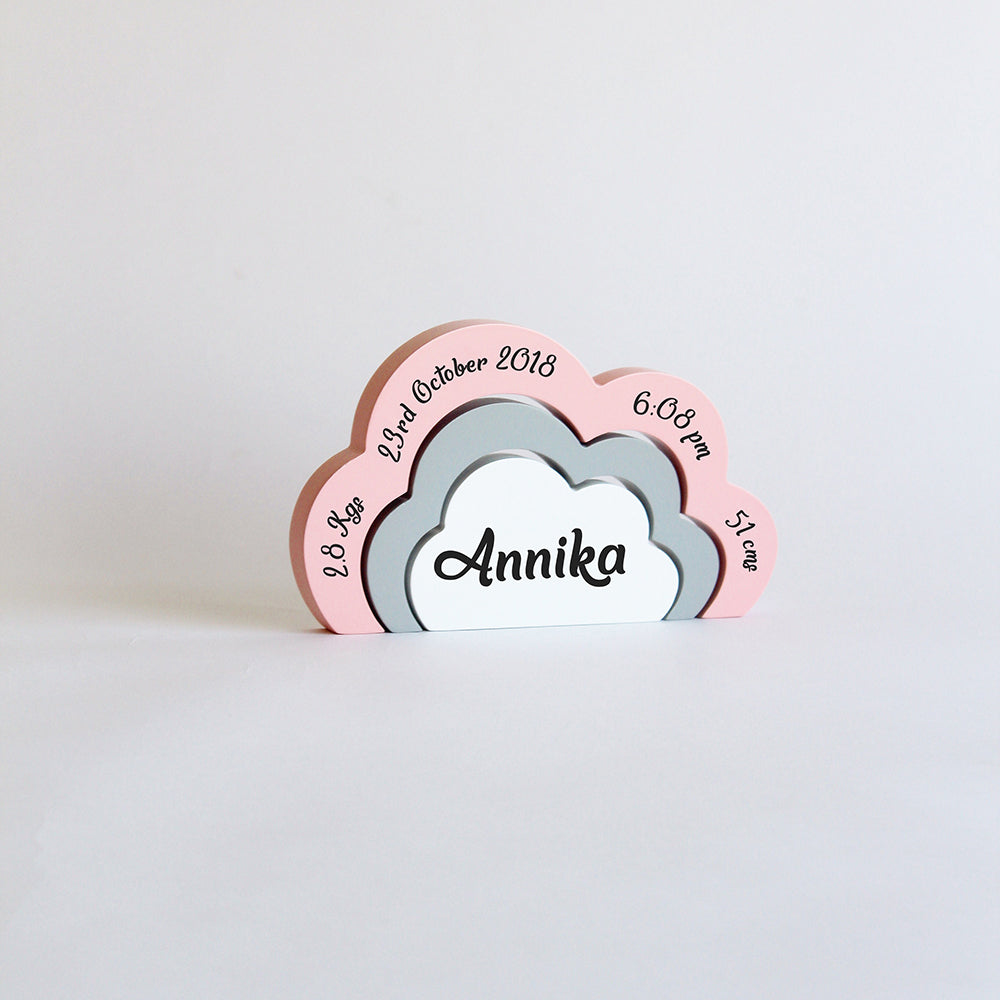 Birth Statistics Clouds, Pink