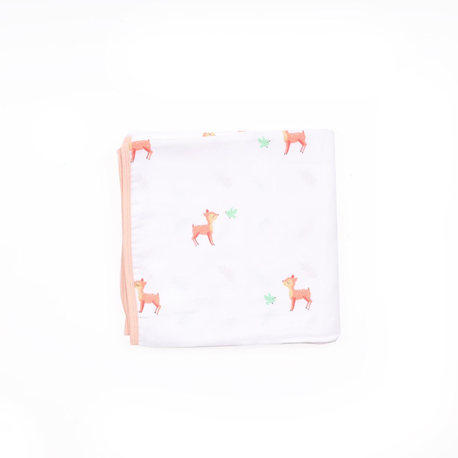 Kicks & Crawl - Pink Deer Organic Reversible Blanket