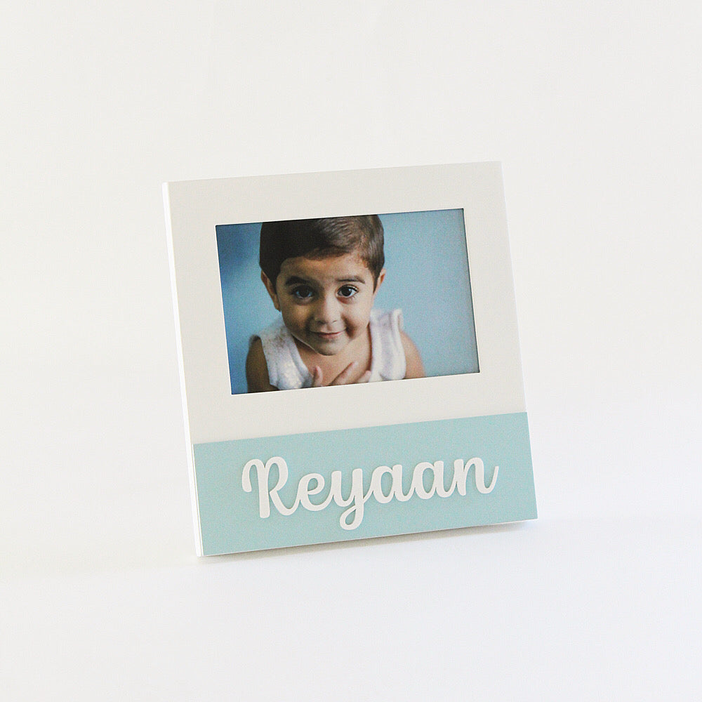 Personalized Square Frame - Blue