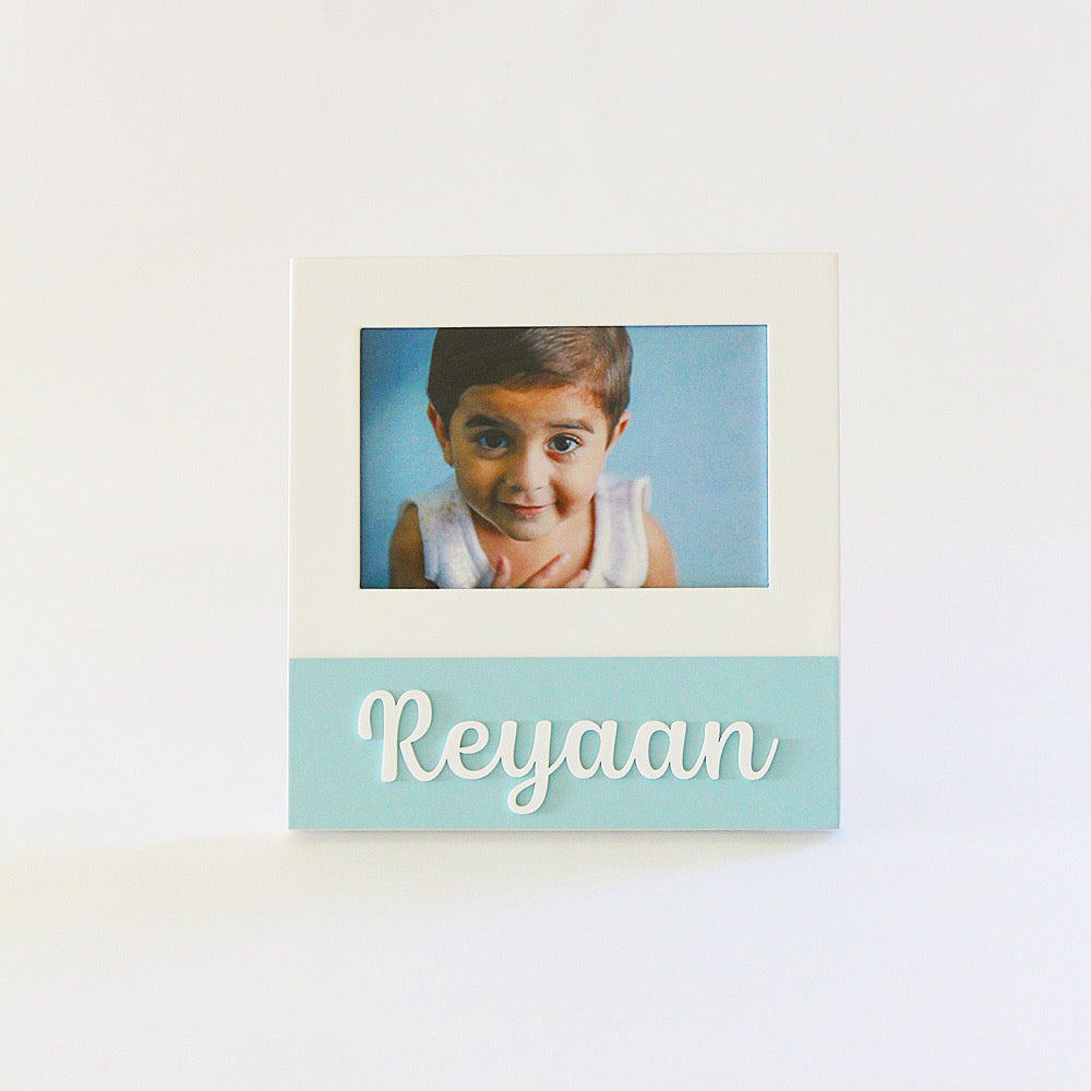 Personalized Square Frame - Blue