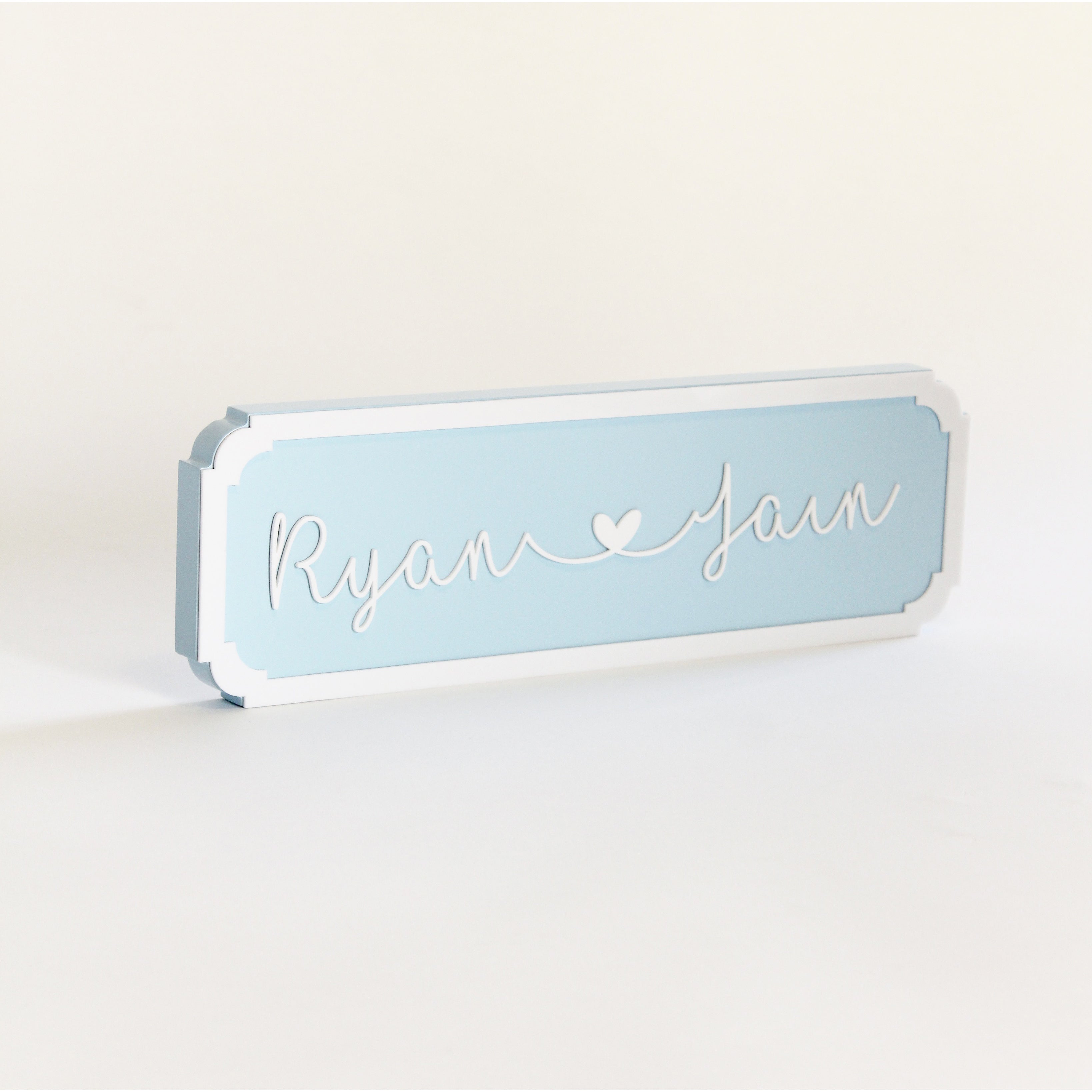 Name Plaque - Cursive, Blue