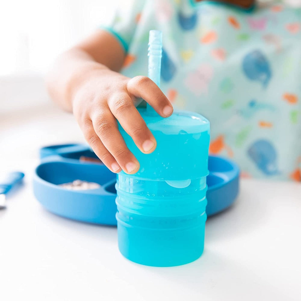 Bumkins Silicone Straw Cup with Lid-Mealtime Essentials-Bumkins-Toycra