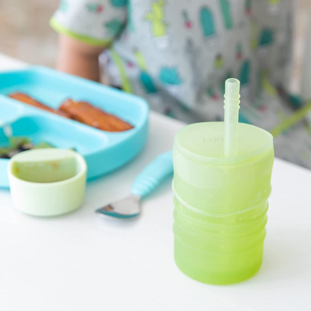 Bumkins Silicone Straw Cup with Lid-Mealtime Essentials-Bumkins-Toycra