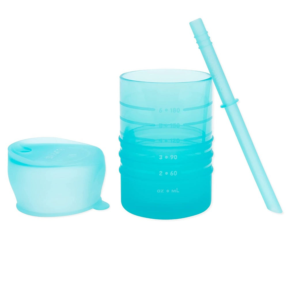 Bumkins Silicone Straw Cup with Lid-Mealtime Essentials-Bumkins-Toycra