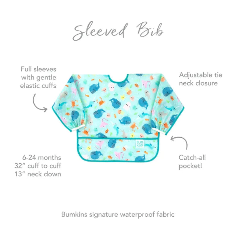 Bumkins Sleeved Bib-Mealtime Essentials-Bumkins-Toycra