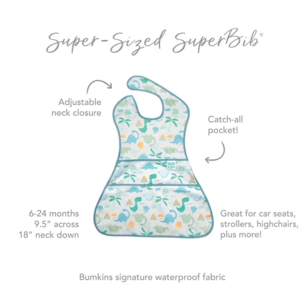 Bumkins Super-Sized SuperBib : Dinosaurs-Mealtime Essentials-Bumkins-Toycra