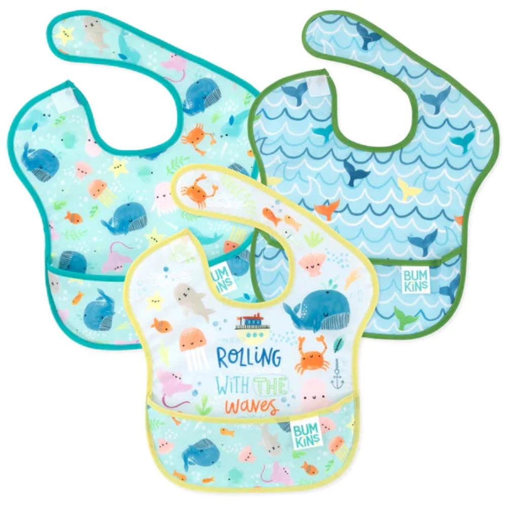 Bumkins SuperBib 3 Pack-Mealtime Essentials-Bumkins-Toycra