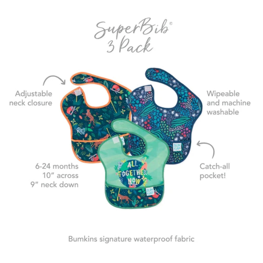 Bumkins SuperBib 3 Pack-Mealtime Essentials-Bumkins-Toycra