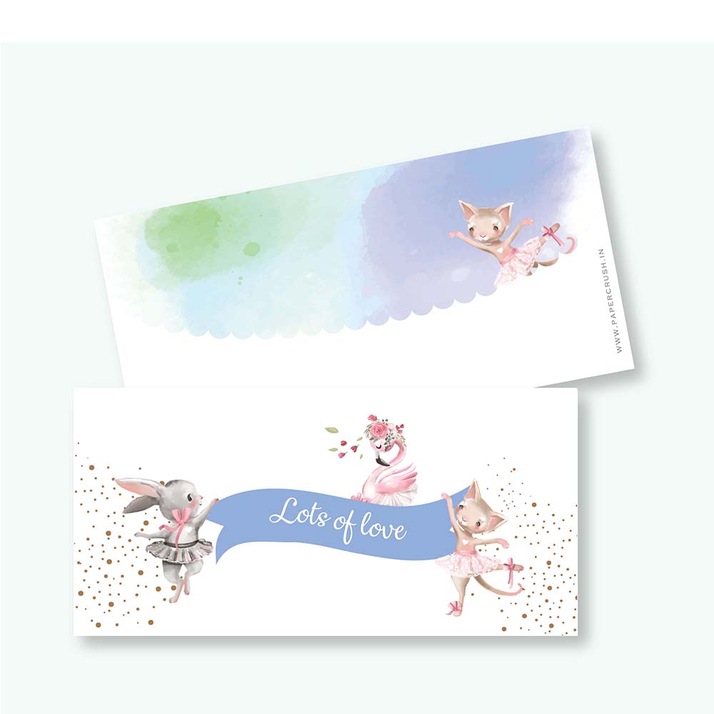 Bunny Ballerina - Money Envelopes- Set Of 25