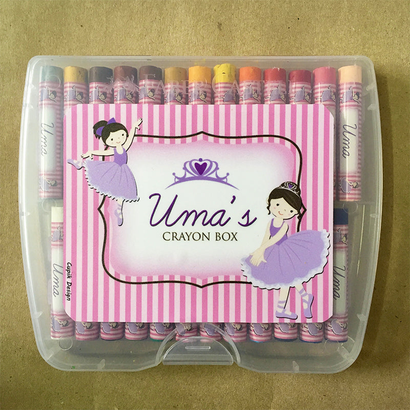 Personalised Crayon Box - Ballerina