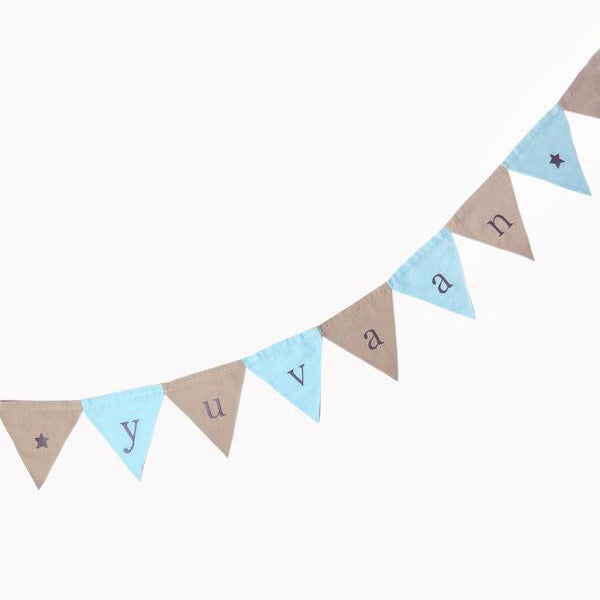 Masilo Triangle Bunting (Blue/Grey) - Nursery Decor