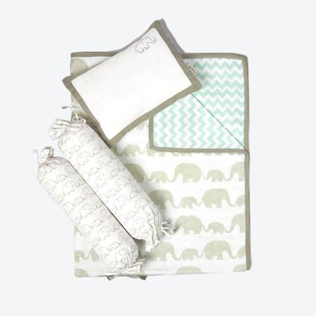 Masilo New Baby Mini Cot Set - Elephant Parade
