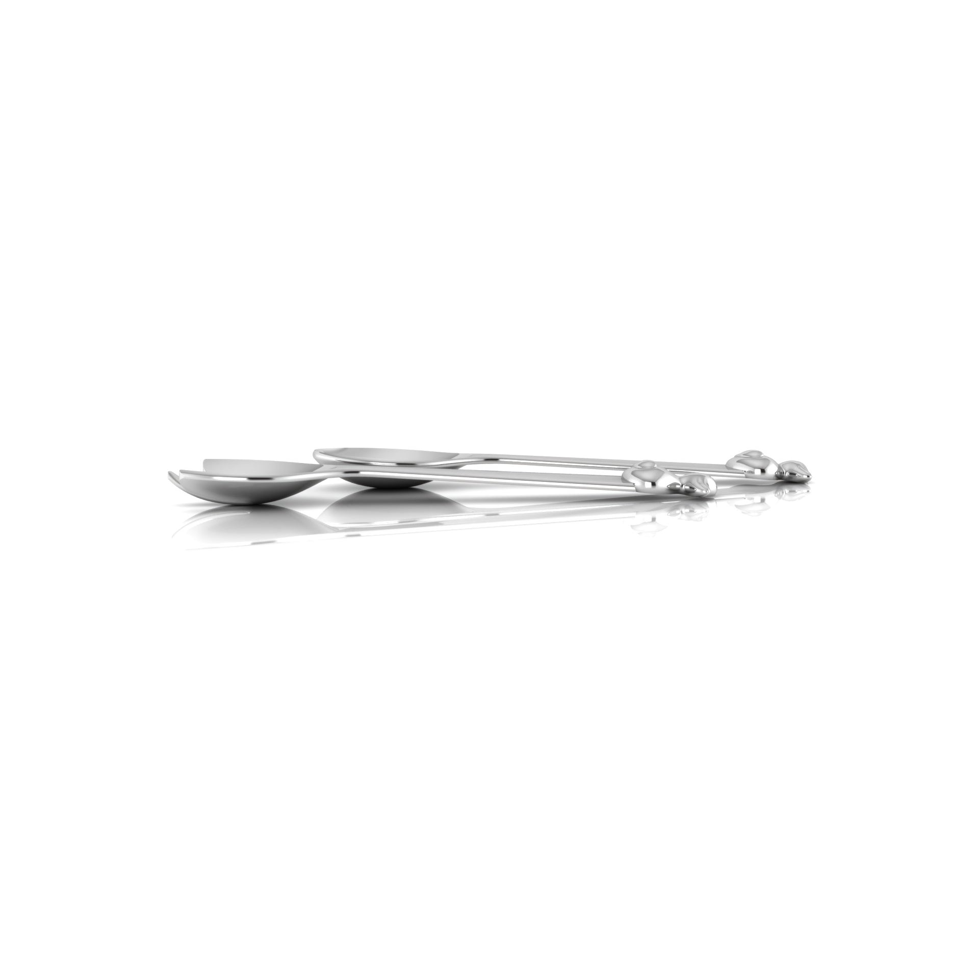 Sterling Silver Spoon/Fork Set - Duck