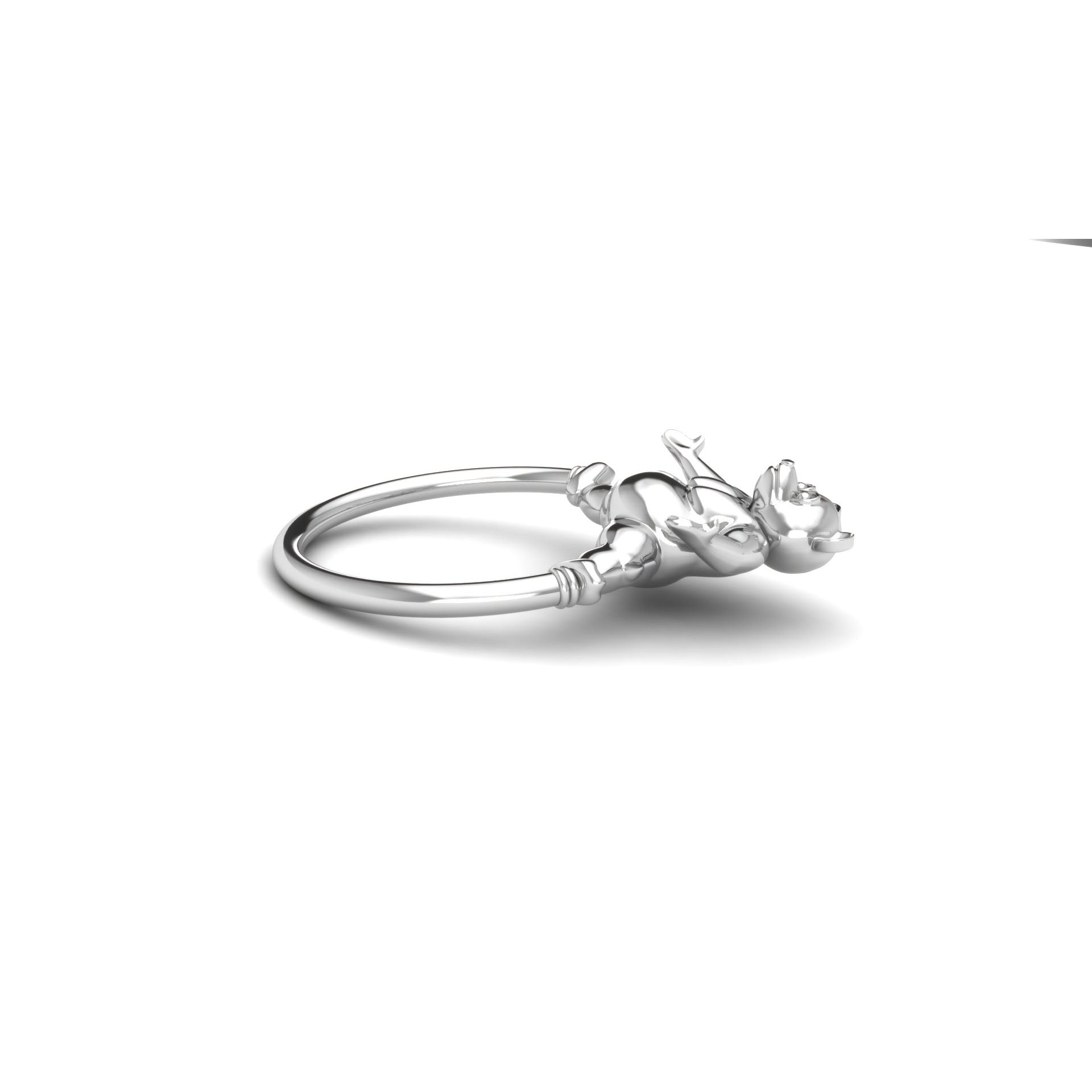 Sterling Silver Rattle & Teether - Teddy Rattle