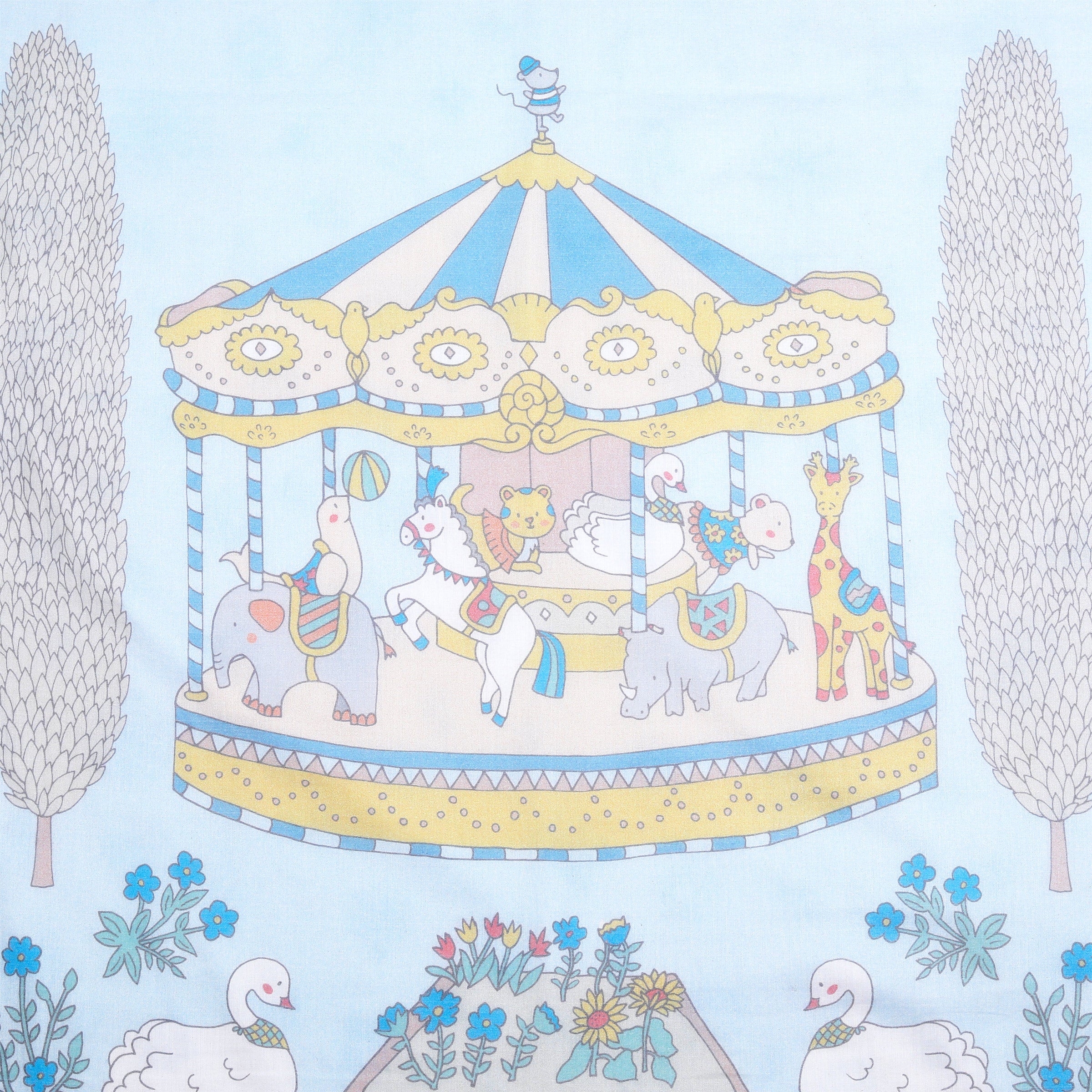 Organic Cotton Dohar – Carnival Blue